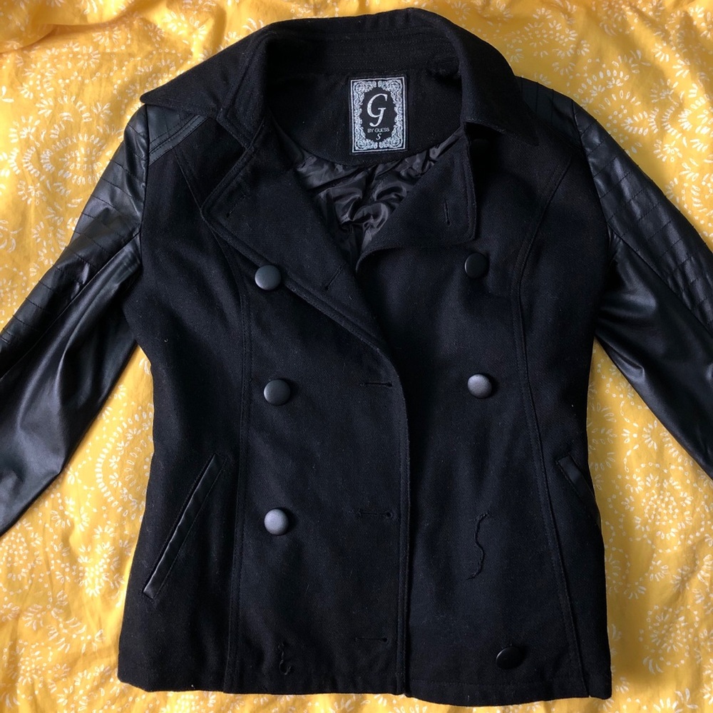 Faux leather pea coat GUESS jacket
